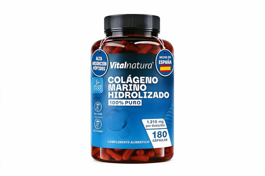 Colágeno Marino Hidrolizado 100% Puro Vitalnatura – 180 cápsulas