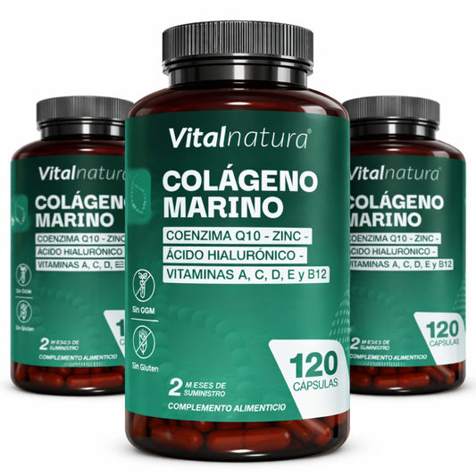 Colágeno Complex Vitalnatura con Ácido Hialurónico + Coenzima Q10 + Vitaminas y Zinc