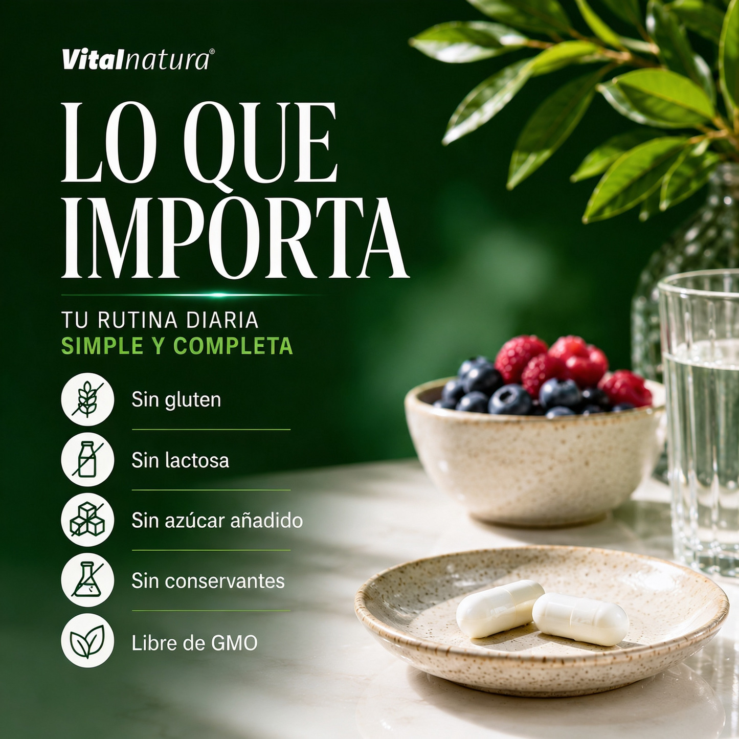 Colágeno Complex Vitalnatura con Ácido Hialurónico + Coenzima Q10 + Vitaminas y Zinc 120 Cápsulas