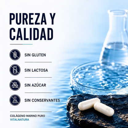 Colágeno Marino Hidrolizado 100% Puro Vitalnatura – 180 Cápsulas