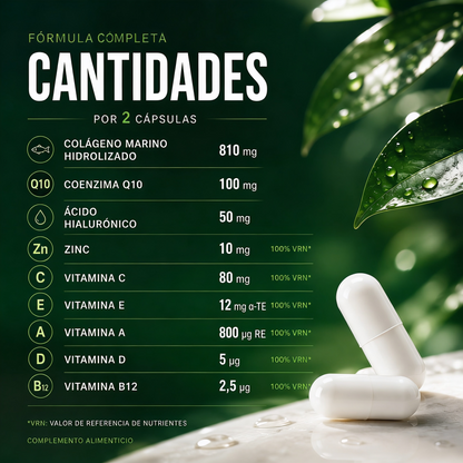 Colágeno Complex Vitalnatura con Ácido Hialurónico + Coenzima Q10 + Vitaminas y Zinc 120 Cápsulas